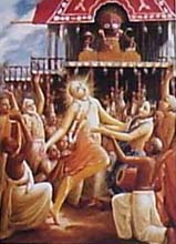 Sri Mahaprabhu's Dancing at Ratha Yatra